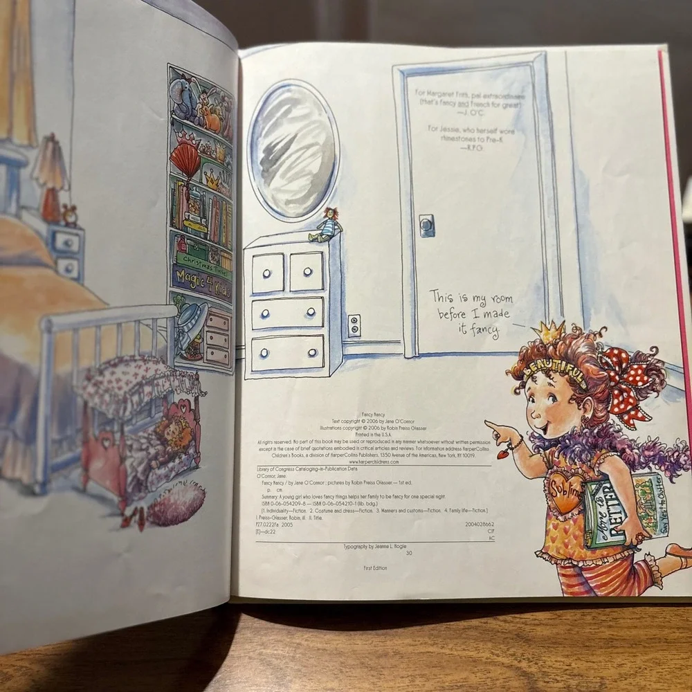 Fancy Nancy Hardcover Book Jane O'Connor Robin Preiss Glasser First Edition 2006